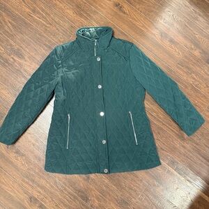 LONDON FOG HUNTER FOREST GREEN Quilted COAT NO HOOD